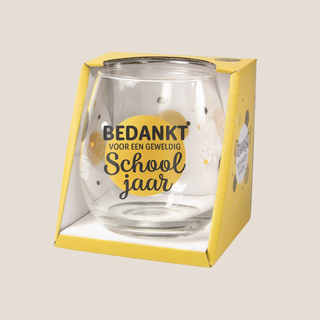 Waterglas – Bedankt voor een geweldig schooljaar