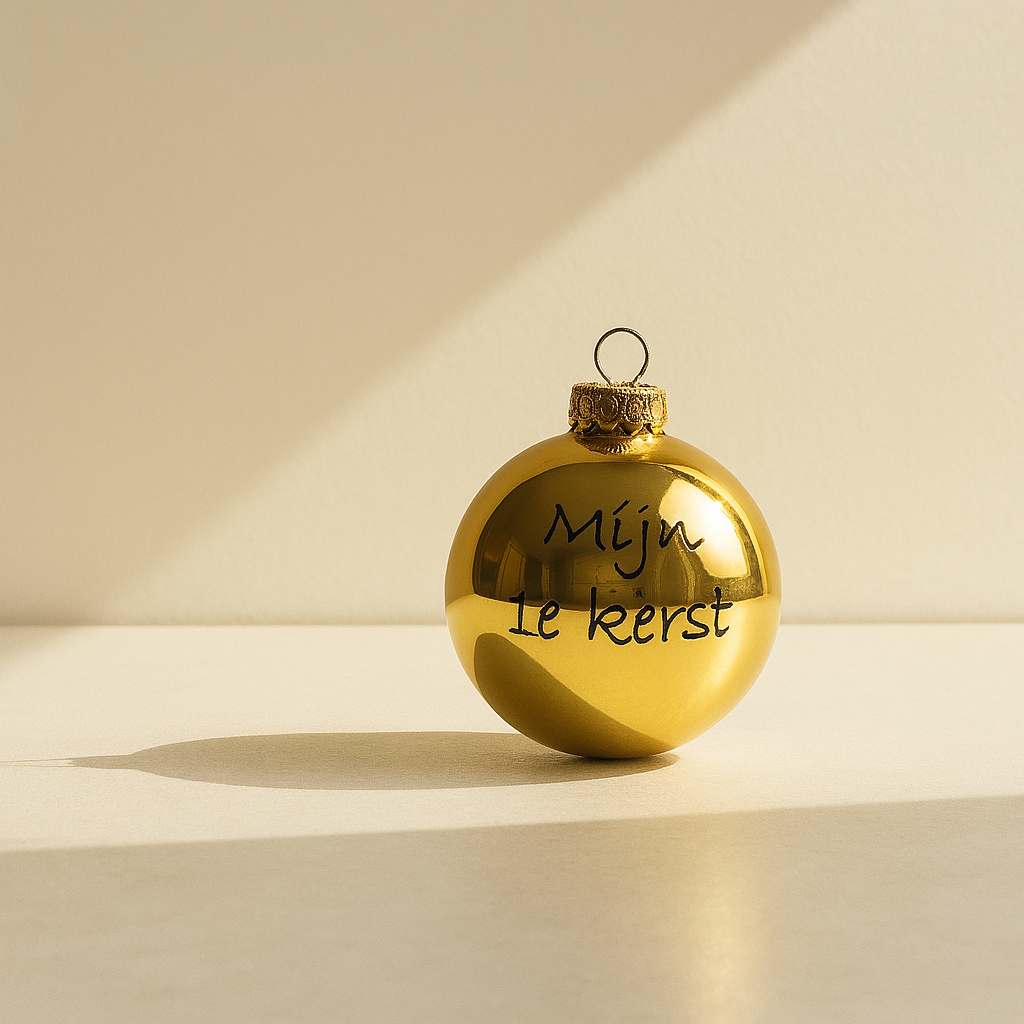 Gouden Kerstbal - Glanzend