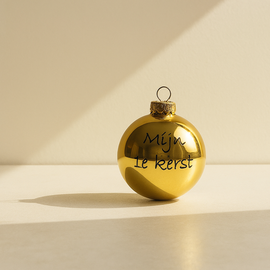 Gouden Kerstbal - Glanzend