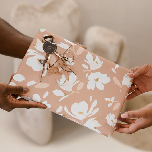 Dubbelzijdig Cadeaupapier - bloemen & confetti