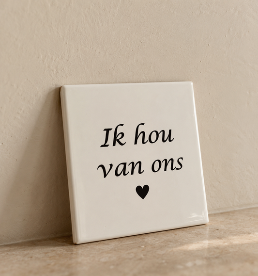 Gepersonaliseerd Tegeltje - Ik hou van ons