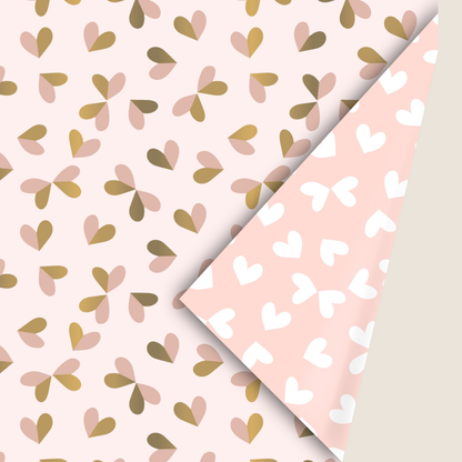 Dubbelzijdig Cadeaupapier - Butterfly Peach