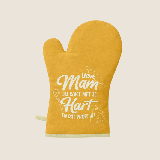 Ovenhandschoen - Mama je bakt met je hart