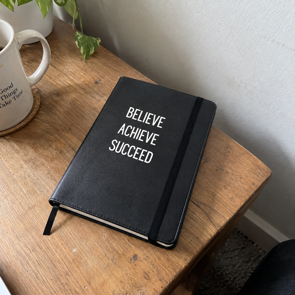 Notitieboek met naam en quote