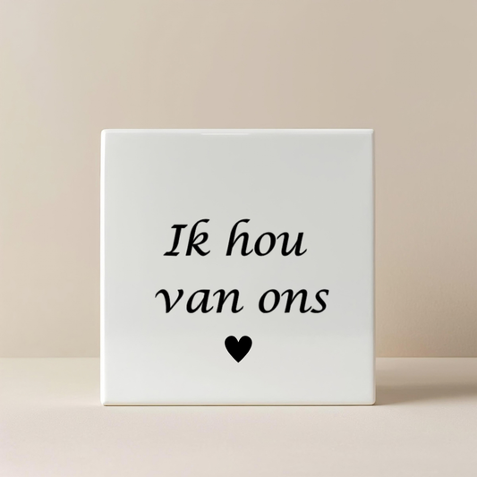 Gepersonaliseerd Tegeltje - Ik hou van ons