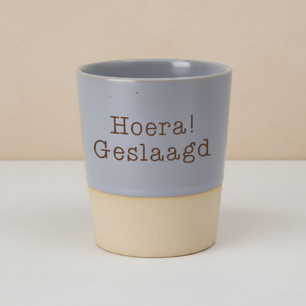 Special Ceramics mok – Hoera! Geslaagd