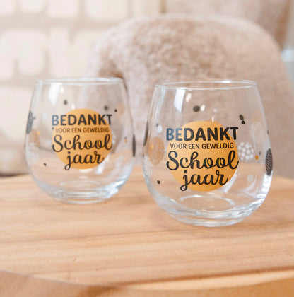 Waterglas – Bedankt voor een geweldig schooljaar
